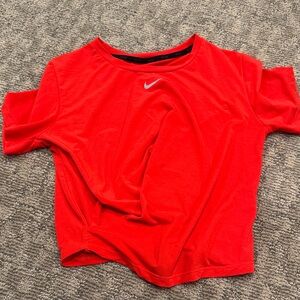Nike Bright Red Tee wrap look